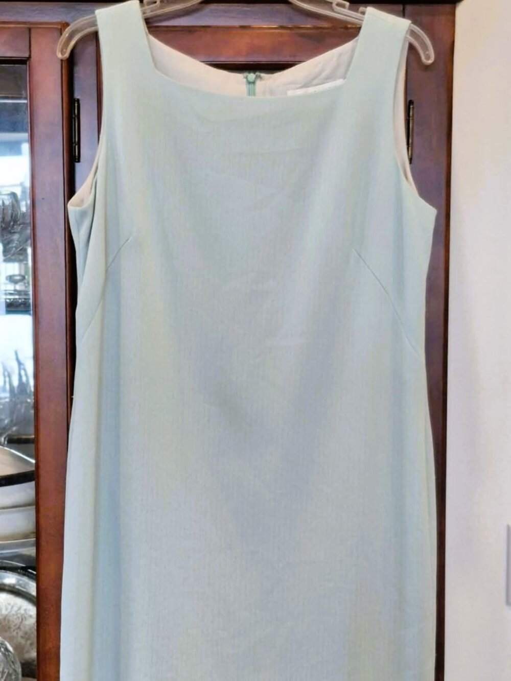Pale blue sheath sleeveless dress Garfield % Marks Petites  size 14